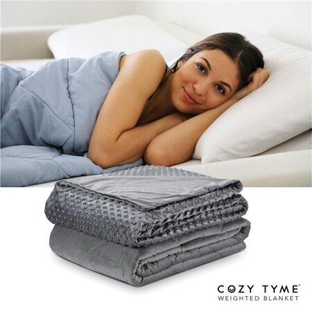 Cozy Tyme Cozy Tyme B17020-8GRT-UE 48 x 72 in. Hasani Weighted Blanket; Grey - 8 lbs B17020-8GRT-UE